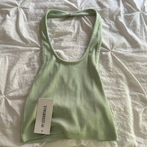 Green halter top!! Super cute